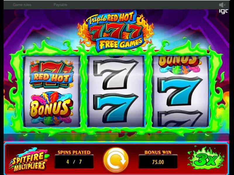 Triple Red Hot 777 Slot