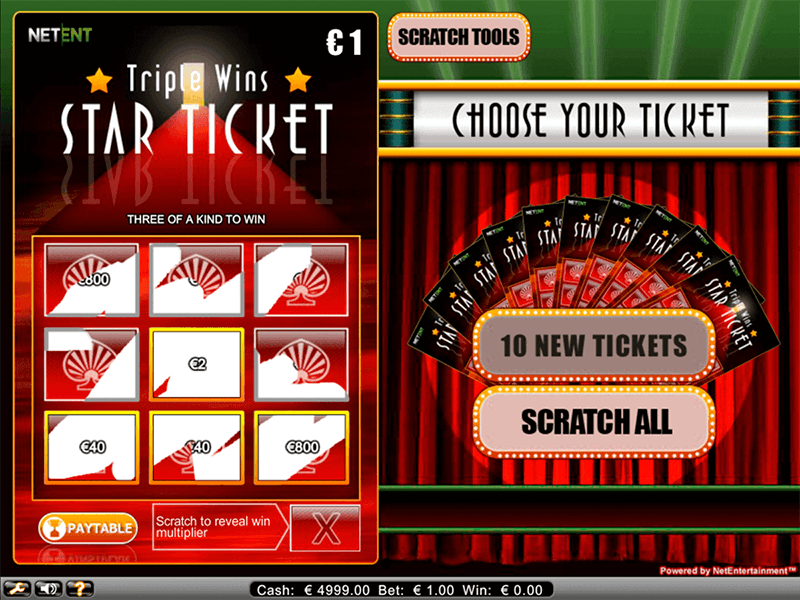 Triple Wins Star Ticket Slot
